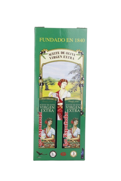 Estuche regalo Aceite de Oliva Virgen Extra La Española  750 ml - Pack 2 unidades