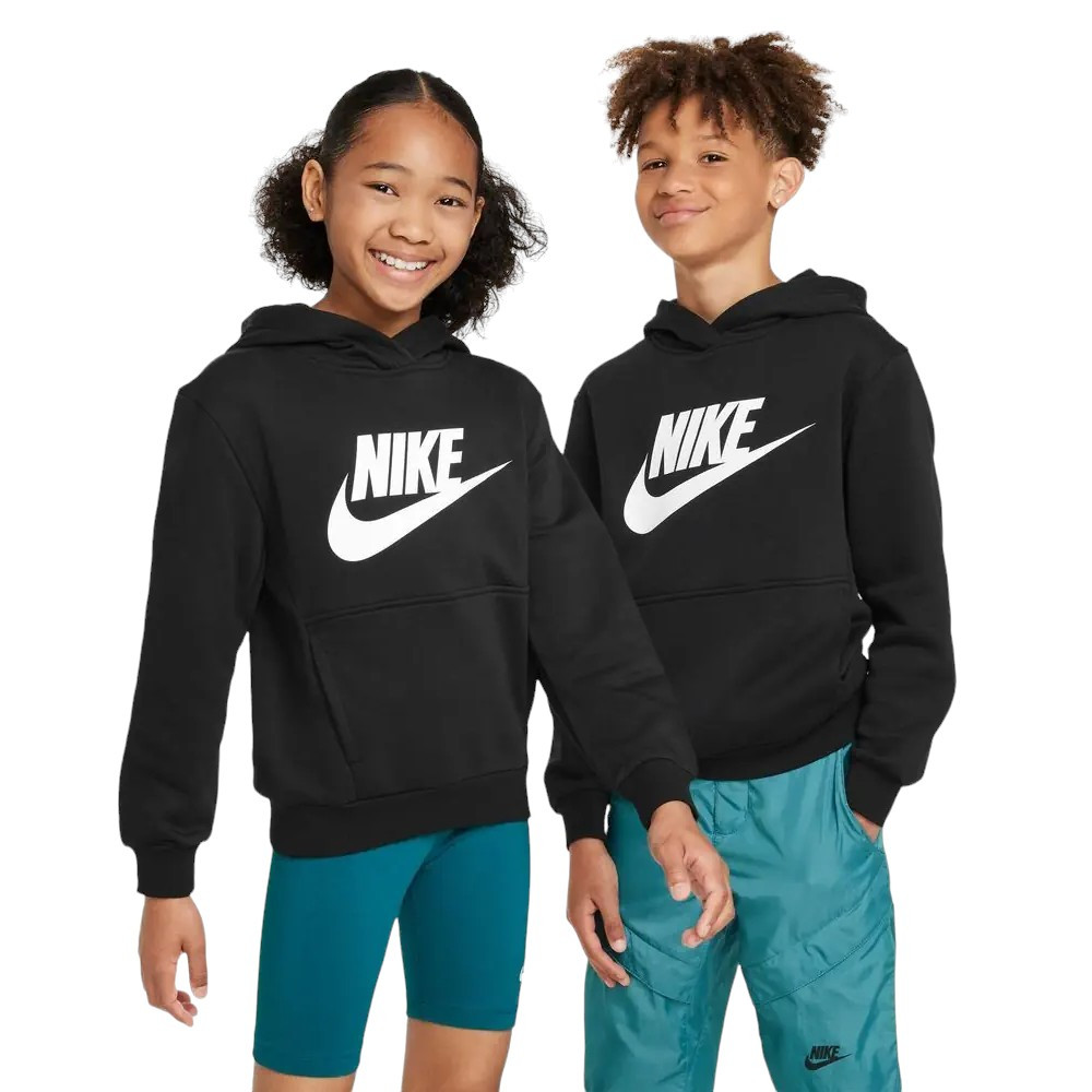 Imagen SUDADERA NIKE K NSW CLUB FLEECE HOODY HBR NEGRO BLANCO FD2988-010 HOODIE