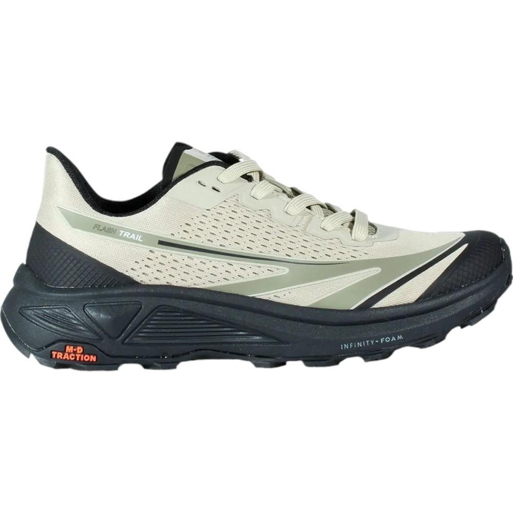 Imagen ZAPATILLAS HI-TEC FLASH TRAIL BEIGE TAUPE NEGRO O090143-006 RUNNING TRAIL HOMBRE