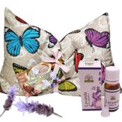 Pack - 1 Saco térmico de semillas para microondas 30 cm x 18 cm y 1  Aceite aroma lavanda 10 ml
