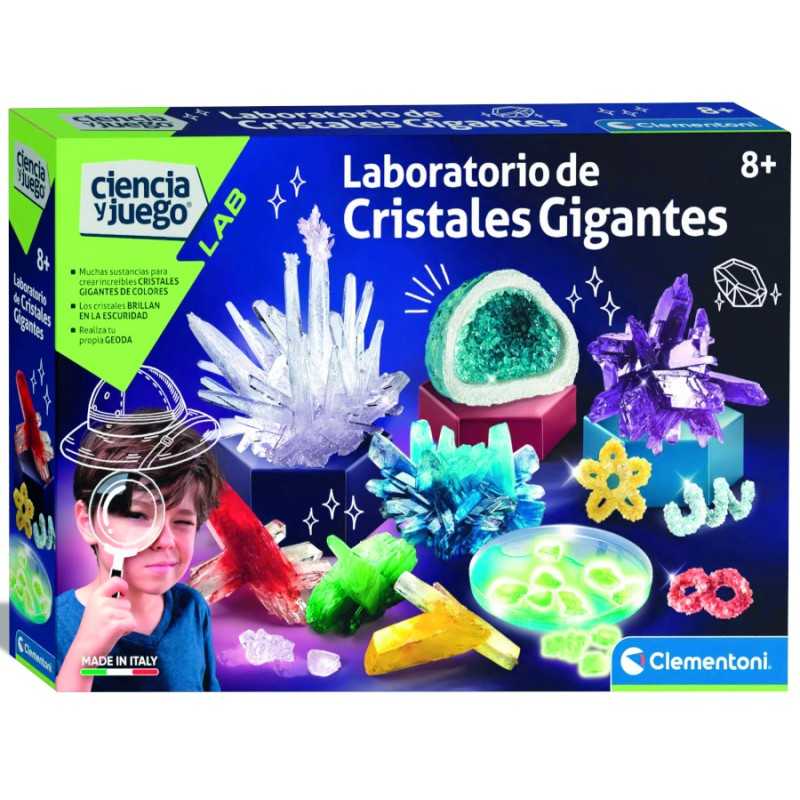 Clementoni Juego de Ciencia Laboratorio Crea tus Cristales Gigantes Infantil