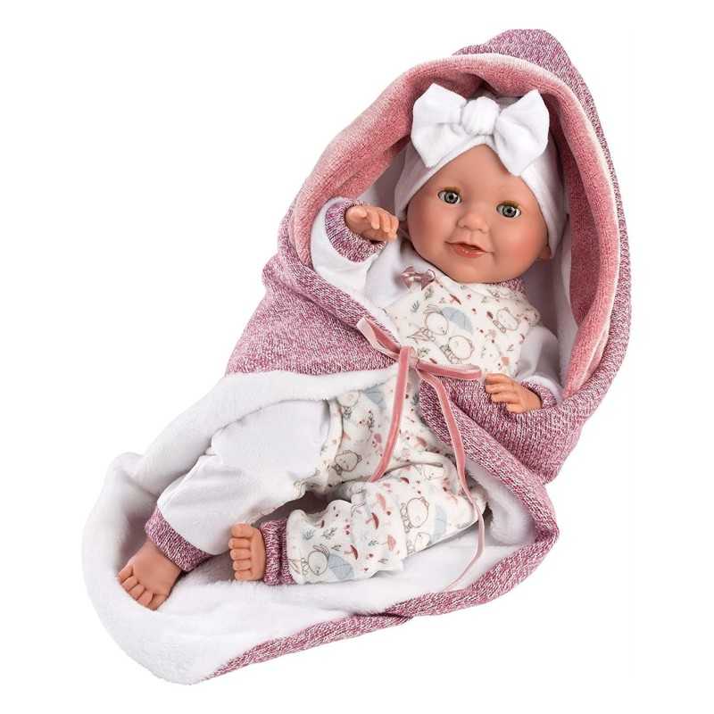Llorens Muñeca Bebe Heidi Llorona con toquilla, Ojos se cierran