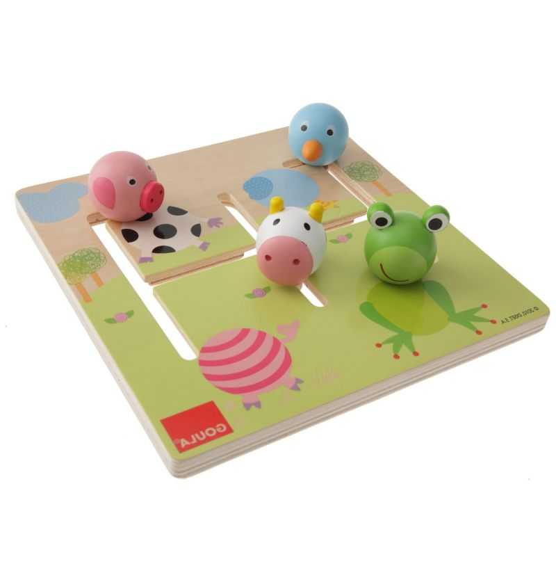 Diset Puzzle Infantil Laberinto Animales Madera - Goula