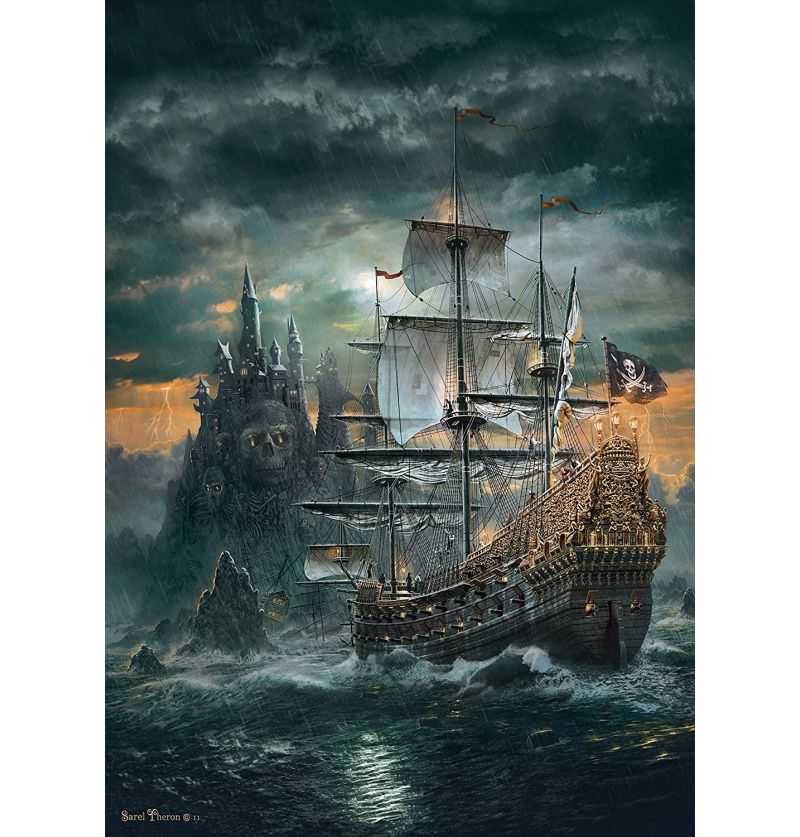 Clementoni Puzzle 1500 piezas Barco Pirata Noche