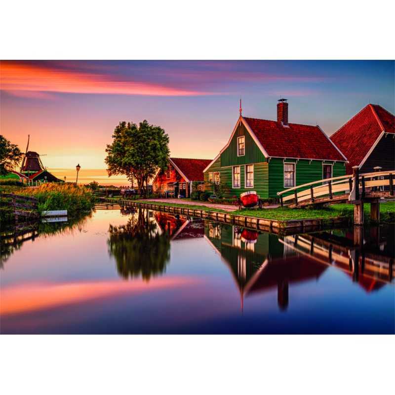 Clementoni Puzzle 1500 piezas Casa Verde de Zaanse Schans Países bajos