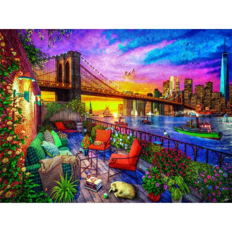 Clementoni Puzzle 3000 piezas Atardecer en la Terraza en Manhattan