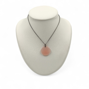 Colgante Cuarzo Rosa Con Diamantes y Rutenio 2