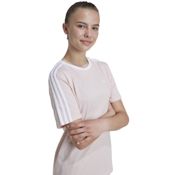 Imagen CAMISETA ADIDAS ESSENTIALS 3 BANDAS ALGODON LOOSE FIT ROSA IZ3448 NIÑA