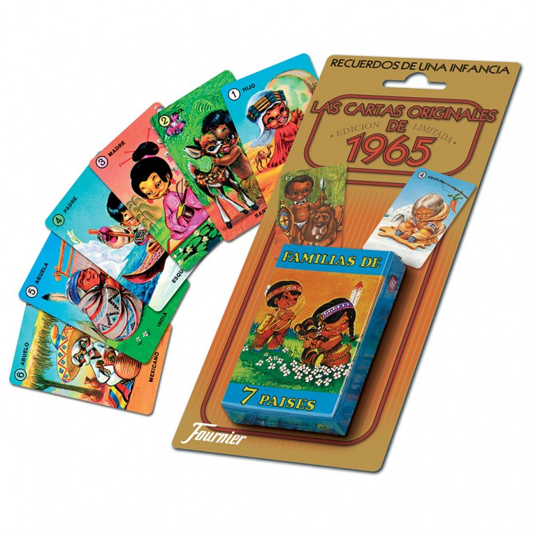 Juego Cartas Retro Familias de 7 países Edición limitada