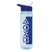 Botella PlayStation con pajita y asa fondo azul 700ml 1