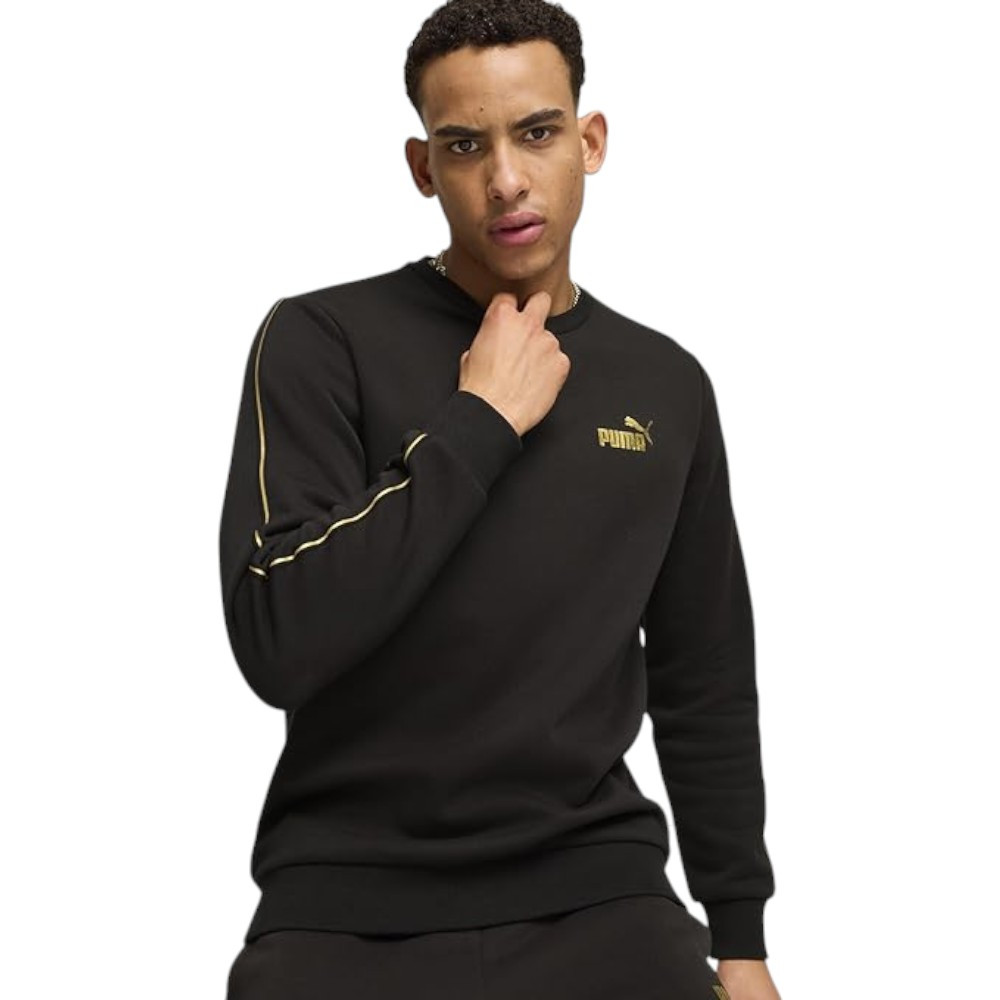 Imagen SUDADERA PUMA ESSENTIALS TAPE MINIMAL GOL NEGRO 685290-01 HOODIE HOMBRE