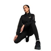 Imagen SUDADERA PUMA ESSENTIALS TAPE MINIMAL GOL ZIP CREMALLERA NEGRO 685294-01 HOODIE MUJER