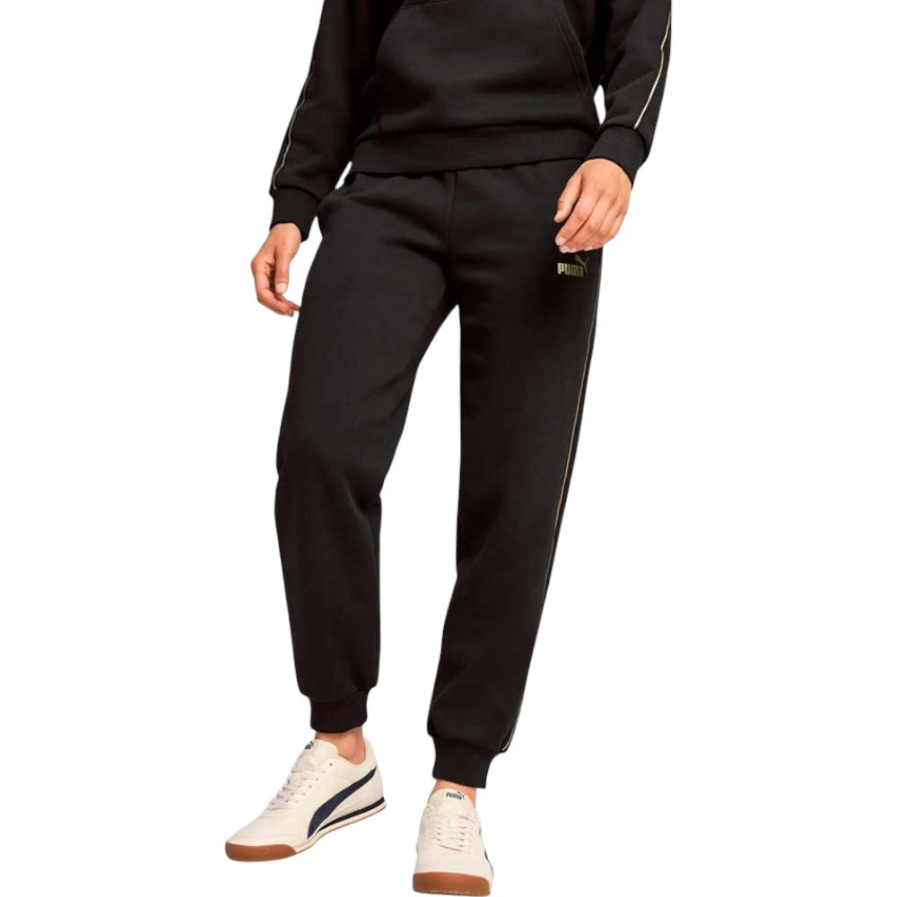 Imagen PANTALONES PUMA ESSENTIALS TAPE MINIMAL GOLD SWEATPANTS FLEECE NEGRO 685296-01 MUJER