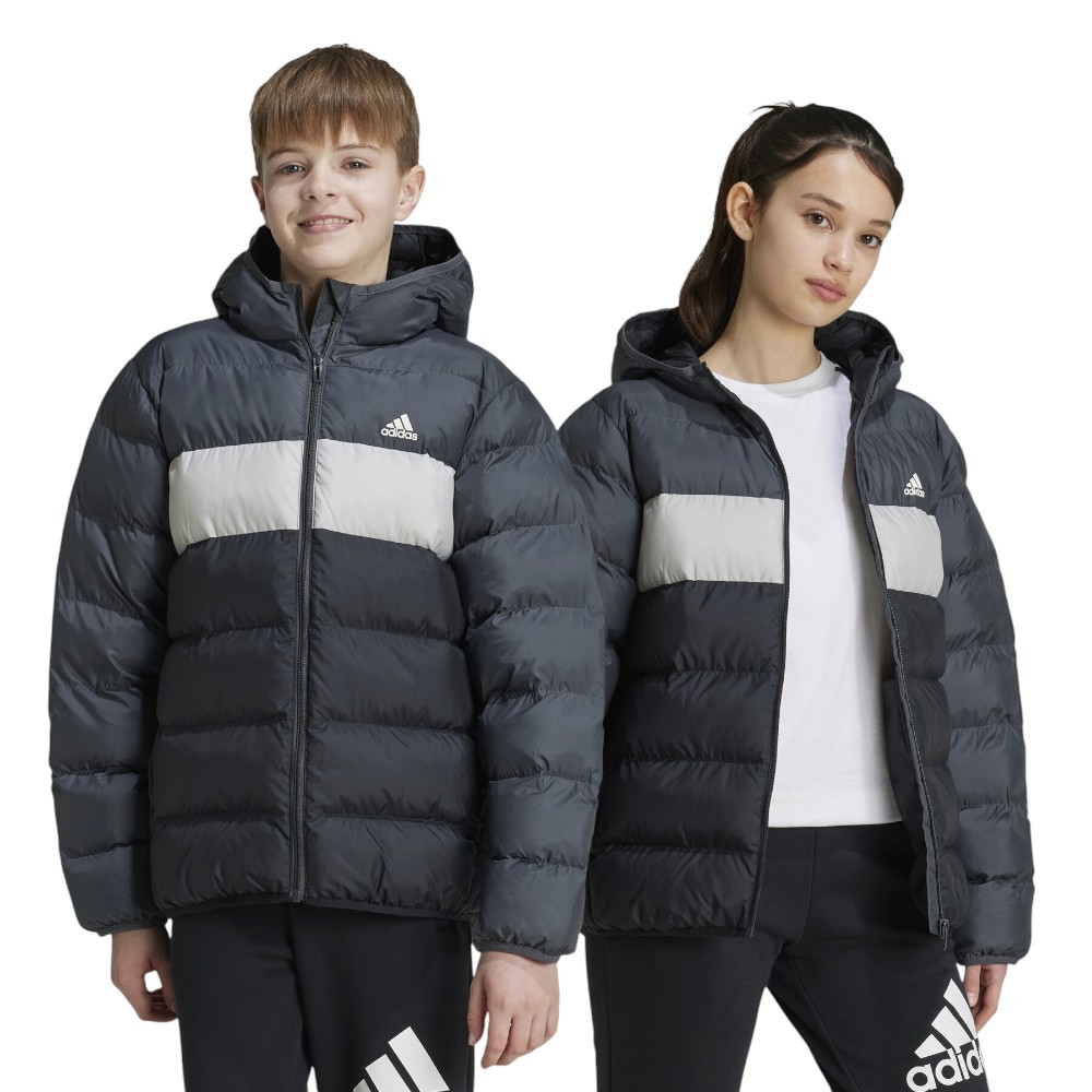 Imagen CHAQUETON ADIDAS JUNIOR SYNTHETIC DOWN GRIS NEGRO IY6918 CHAQUETA NIÑO