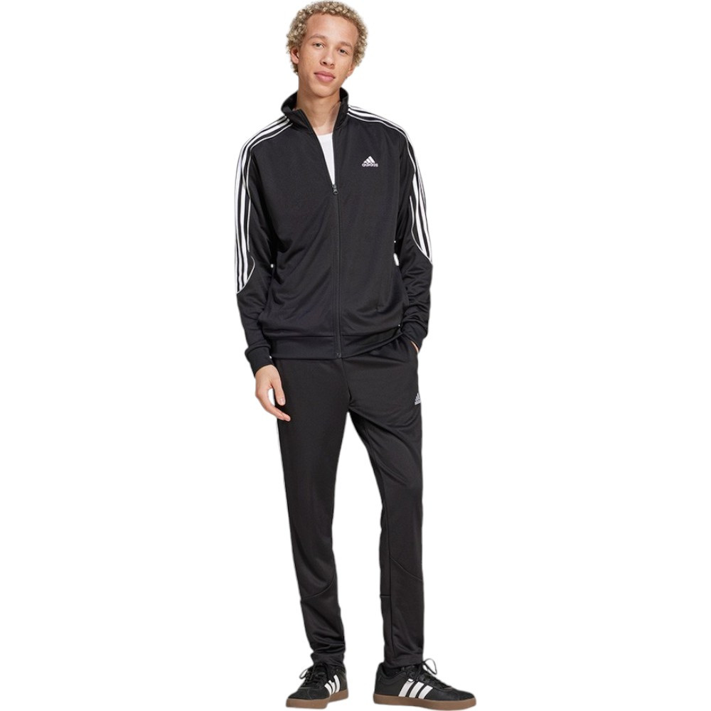 Imagen CHANDAL ADIDAS SPORTSWEAR 3 BANDAS DOUBLEKNIT NEGRO IX1277 TRACKSUIT HOMBRE