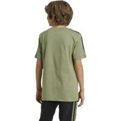 Imagen CAMISETA ADIDAS TIBERIO 3 BANDAS COLORBLOCK NEGRO VERDE BLANCAS IW3493 T SHIRT NIÑO