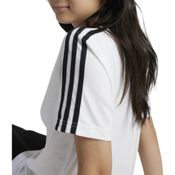 Imagen CAMISETA ADIDAS ESSENTIALS 3 BANDAS ALGODON LOOSE BLANCAS IY5018 T SHIRT NIÑA