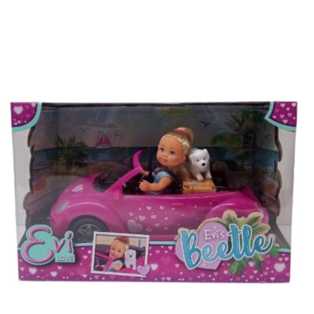 Muñeca Evi Love Coche Rosa