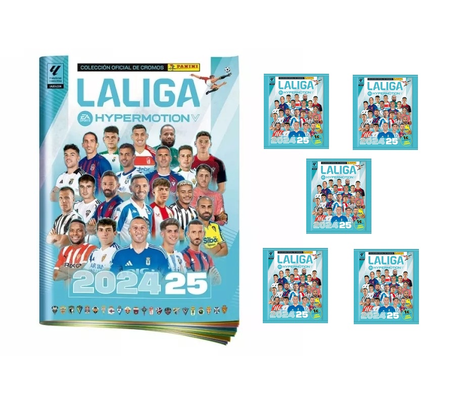 La Liga Hypermotion Segunda División Álbum + 5 sobres Panini 2024 25 2ªDivisión