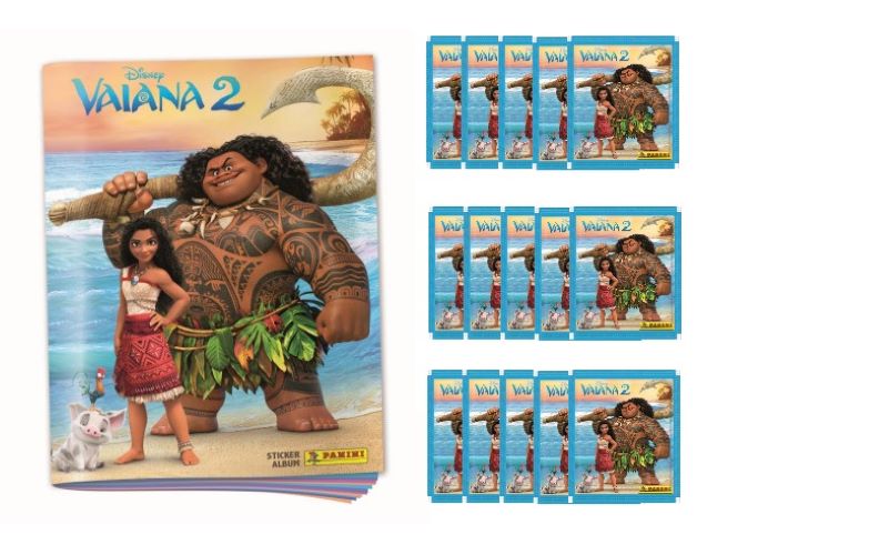 Vaiana 2 Álbum + 15 sobres Disney. Cromos