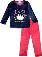 Pijama niña terciopelo Harry Potter - Hogwarts azul granate