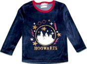 Pijama niña terciopelo Harry Potter - Hogwarts azul granate