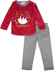 Pijama niña terciopelo Harry Potter - Hogwarts granate gris