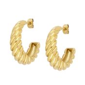 Pendientes Semi Aro disponible en acero y acero dorado