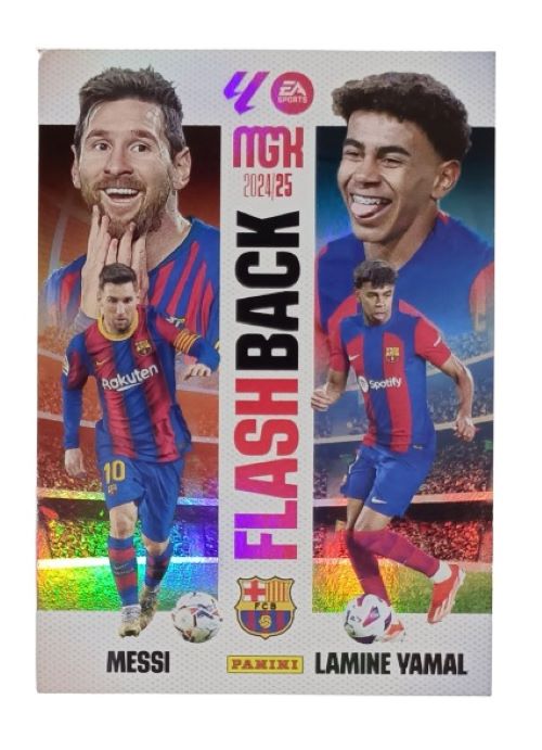 Messi - Lamine Yamal Cromo Flashback MGK 24-25 Panini