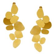 Pendientes largos de acero para mujer disponibles en variedad de acero y acero dorado