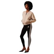 Imagen LEGGINGS ADIDAS 3BANDAS SJ LEG NEGRO BLANCAS JE0072 MALLAS TIRO ALTO MUJER