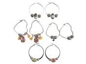 Pendientes aros con cuentas 11