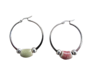 Pendientes de aros con cuentas 1