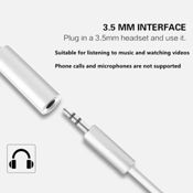 Adaptador de auriculares Lighting a Jack 3.5mm.