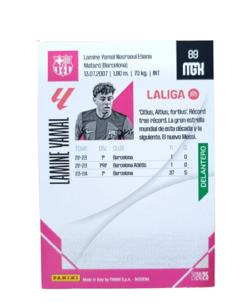 Lamine Yamal Cromo Básico Megacracks 2024 2025 MGK 24 25 Panini