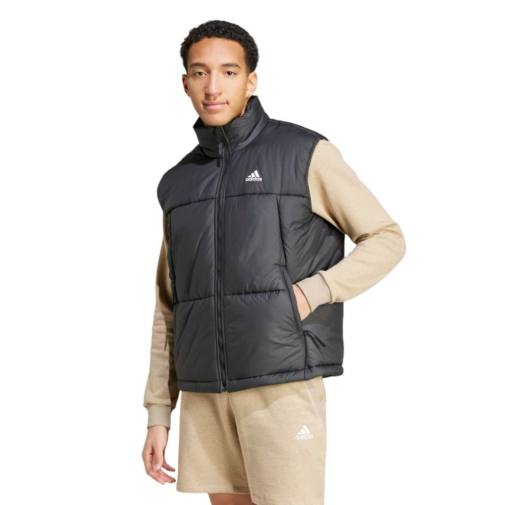 Imagen CHALECO ADIDAS BSC 3 BANDAS POFFY NEGRO IV9245 VEST CHAQUETON HOMBRE