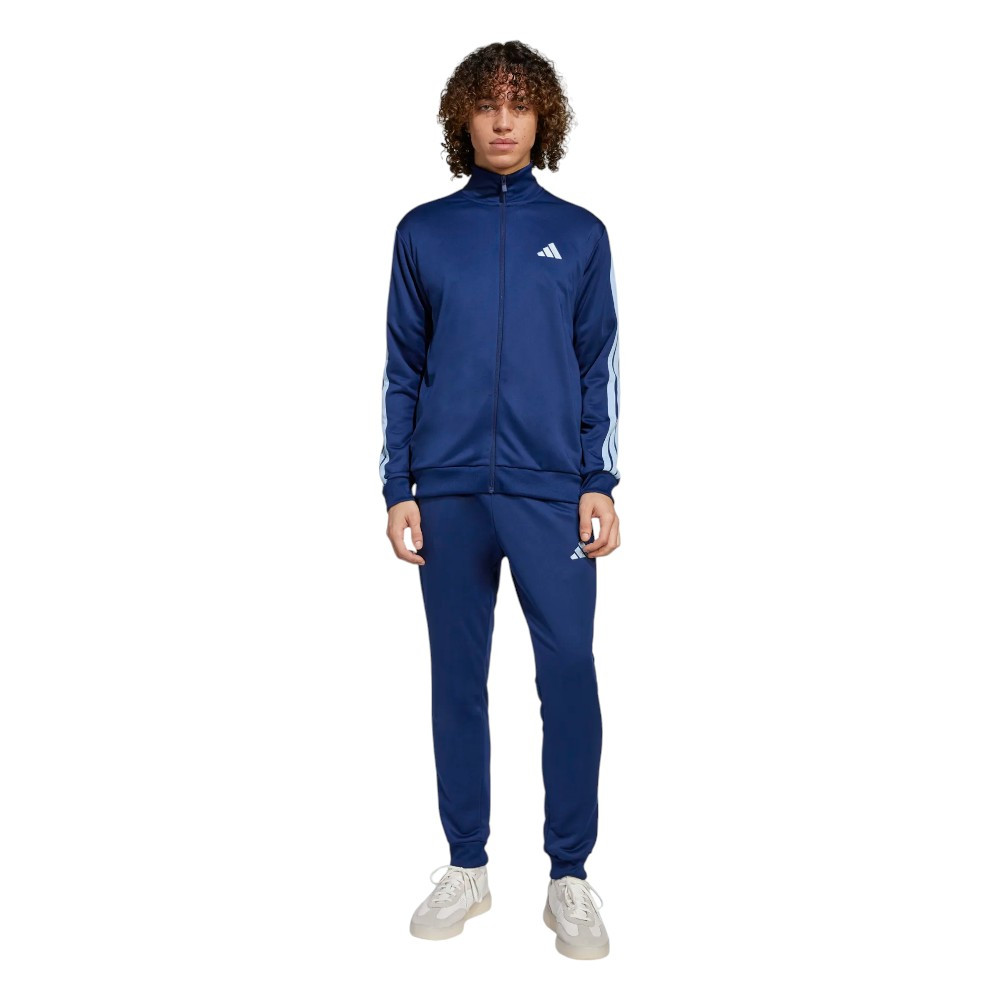 Imagen CHANDAL ADIDAS 3BANDAS FRENCH TERRY TT TS AZUL MARINO JI8873 HOMBRE
