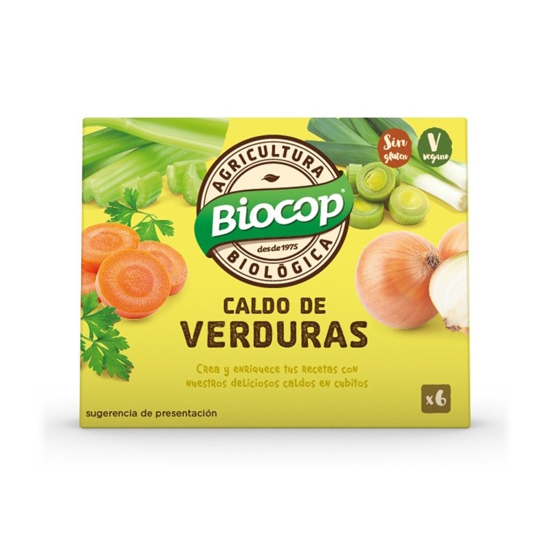 Biocop Caldo de verduras cubitos bio 6x11g Biocop