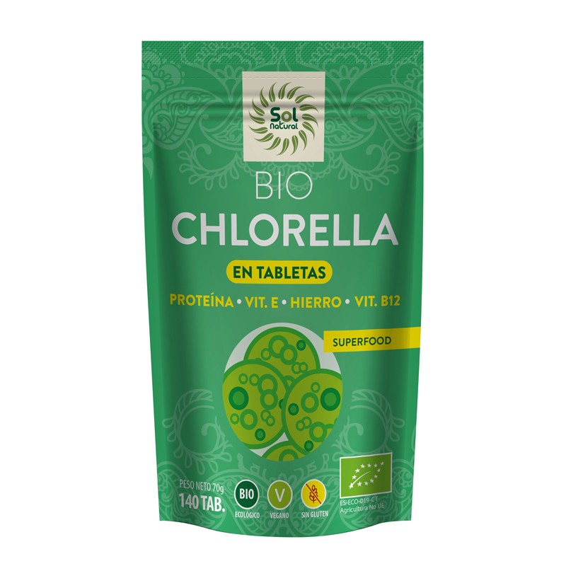 Sol Natural Chlorella Bio 140 tabletas Sol Natural