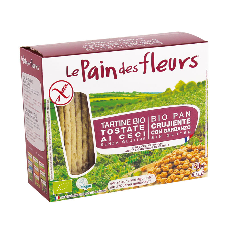 LE PAIN DES FLEURS Cracker Garbanzo Sin gluten Bio 150g Le Pain des Fleurs