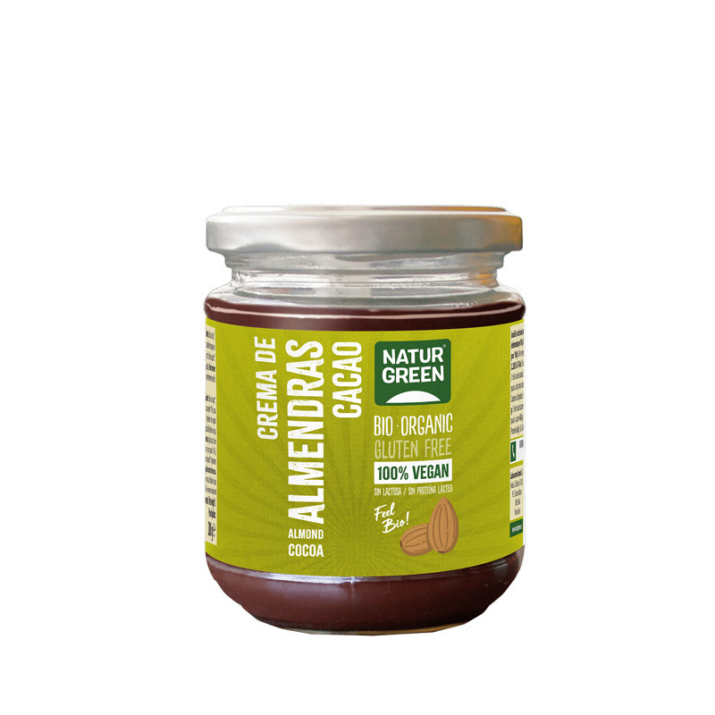 Naturgreen Crema de Almendras y Cacao s/gluten Bio 200g Naturgreen