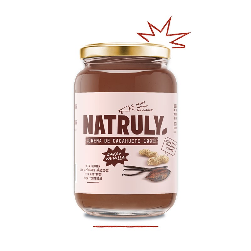 Natruly Crema de cacahuete cacao y vainilla 500g Natruly