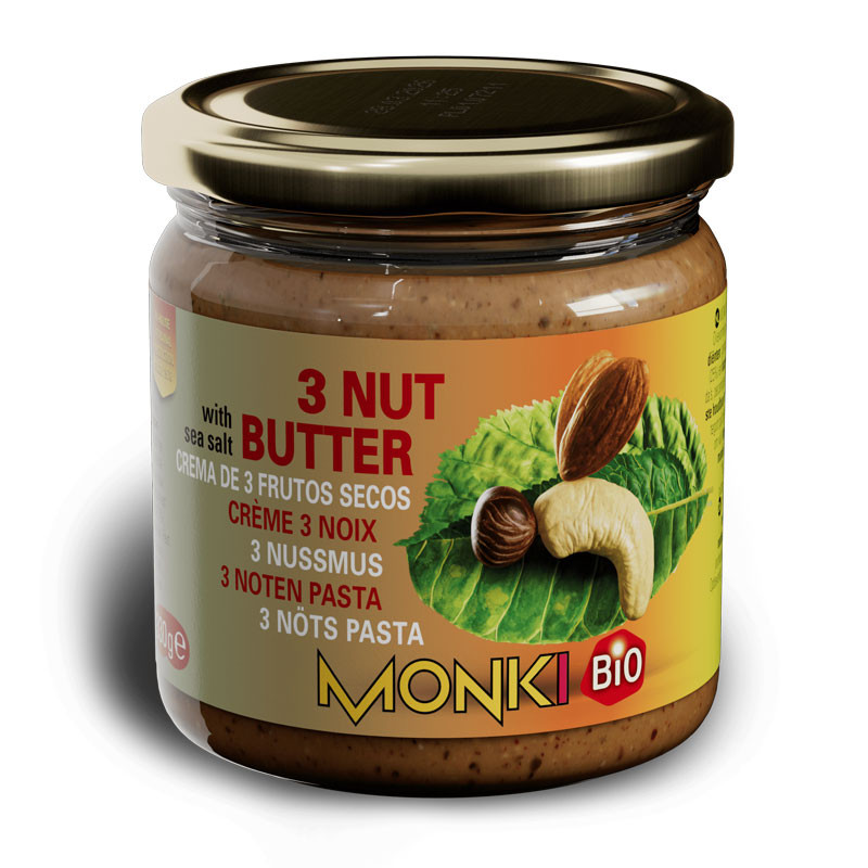 MON DECONATUR Crema mezcla de 3 nueces 330g Monki