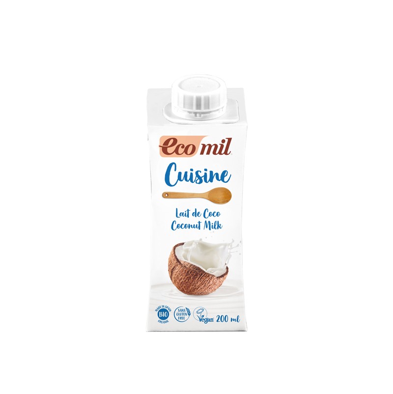 Ecomil Crema para cocinar de coco cuisine Bio 200ml Ecomil