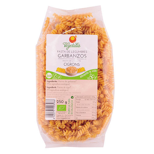 Vegetalia Espirales de garbanzos s/gluten Bio 250 grs. Vegetalia