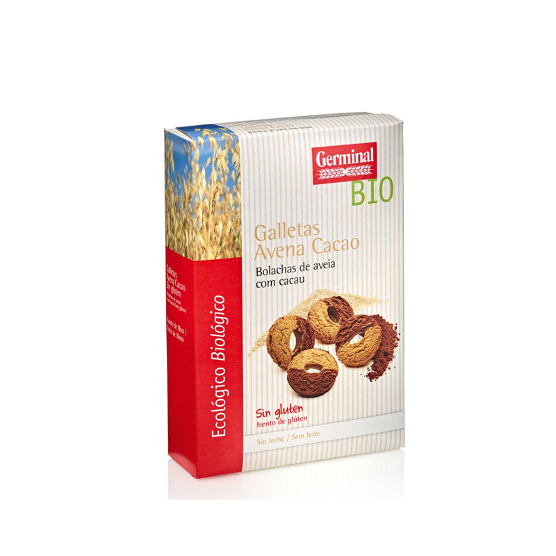Germinal Galletas de avena sin gluten con cacao bio 250 g Germinal