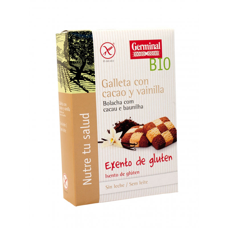 Germinal Galletas de cacao y vainilla sin gluten bio 250 g Germinal