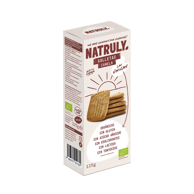 Natruly Galletas de Canela sin gluten Bio 125g Natruly