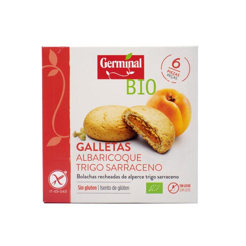 Germinal Galletas sin gluten de trigo sarraceno con albaricoque bio 200g Germinal