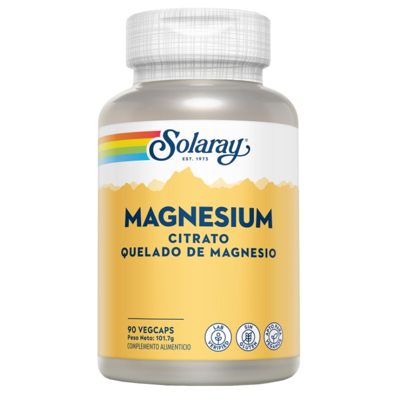 Solaray Magnesio citrato quelado 90vcaps Solaray